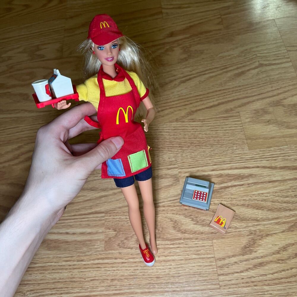 Vintage 2001 Barbie Doll McDonalds Fun Time Gift Set Used Doll With Accessories